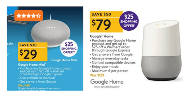 Walmartのブラックフライデーセール、Google Home Miniがなんと実質4ドルの大バーゲン！