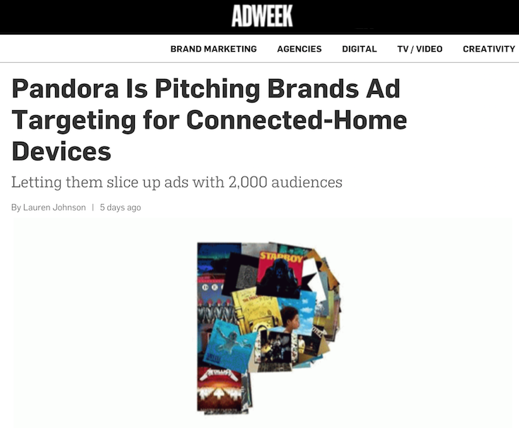 米Pandora（パンドラ）がスマートスピーカー向けに音声広告を配信へ