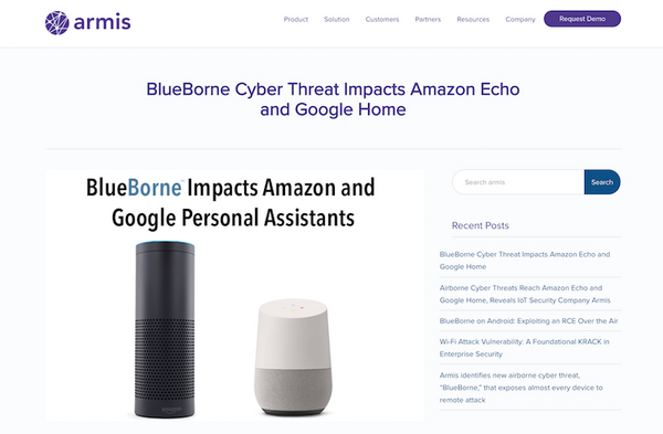 Bluetooth機器を乗っ取る脆弱性「BlueBorne」、スマートスピーカーも対象？