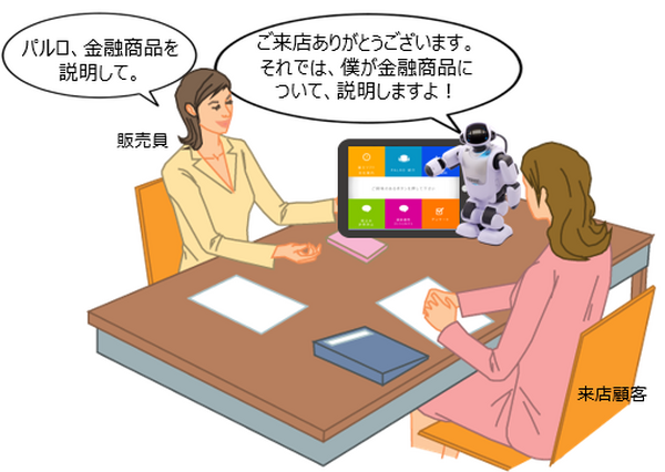 富士ソフトの「パルロ」、肥後銀行の窓口で金融商品の案内へ。ロボットによる「説明内容の均一化」も狙う