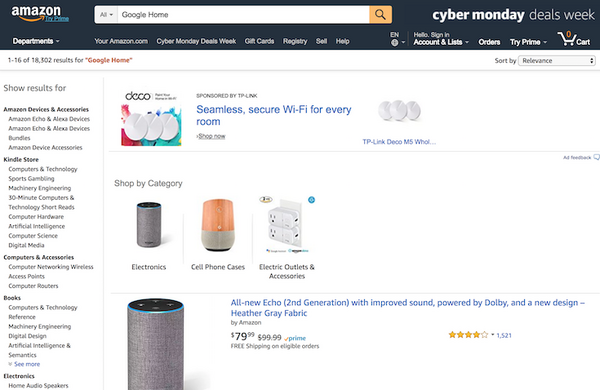 【スマスピ戦争】Amazon EchoではGoogle Homeが買えないが、Google HomeではAmazon Echoが買える。