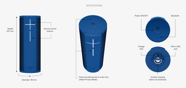 Amazon Alexa搭載のUltimate Ears BLAST/MEGABLAST