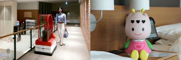 【運搬をロボットで自動化】シャープがハウステンボス「変なホテル」で稼働中のポーターロボや倉庫向け自動搬送装置(AGV)を展示