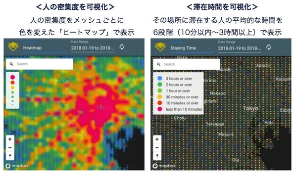AIタクシーで先行するドコモ、追うソフトバンク「モバイル流動人口統計」ってなに?