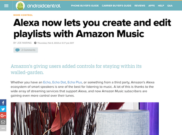 【米国】Amazon AlexaでAmazon Musicのプレイリストを作成・編集に