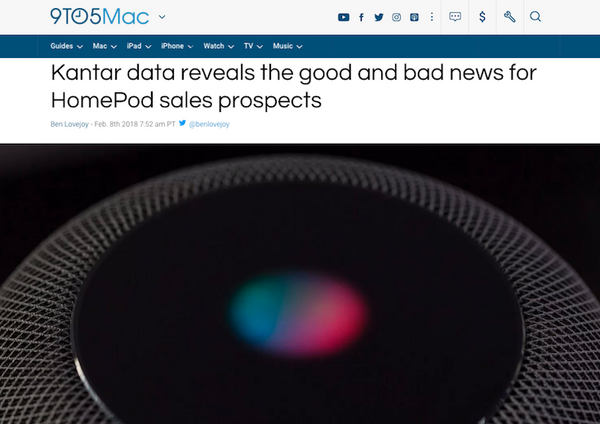 【Kantar調査】Apple Music加入者はHomePodを買う可能性が9倍高い