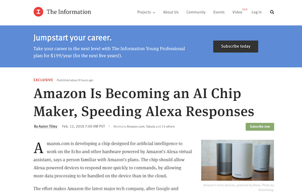 Amazon、Alexaのための独自AIチップを開発中か