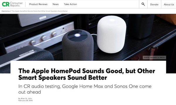 Apple HomePodは競合デバイスより本当に音がいいのか？