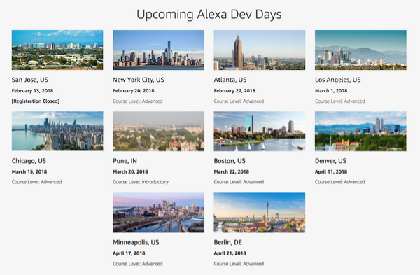 【Alexa Skill開発】海外各都市で開催中の「Alexa Dev Days」