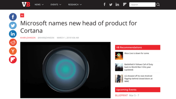 Microsoft Cortana、新しいプロダクト責任者が着任