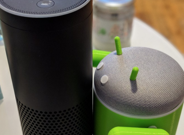 Androidのマスコット、通称「ドロイド君」の頭の部分にGoogle Home Miniをセットすると可愛い件