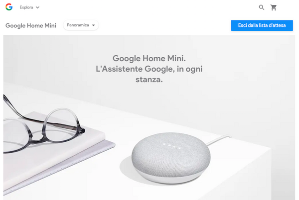 Google HomeがイタリアのGoogleストアで公開（でもまだ買えない）