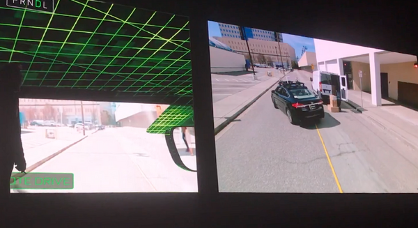 【GTC2018】基調講演で「Holodeck」を使って無人の車を遠隔操縦！観客騒然！自動運転には遠隔操作も必要か