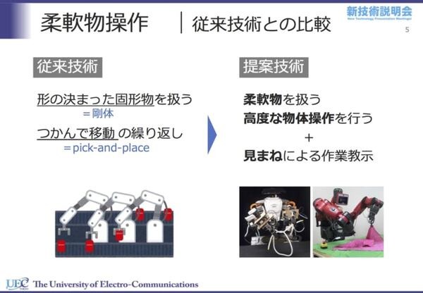 「電気通信大学 新技術説明会」開催　柔軟物操作ロボットとヘビ型ロボットが研究成果実用化を目指してプレゼン