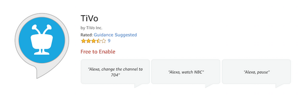 米国TiVoのDVRセットトップボックスがAlexaに対応。Amazon Echoから「アレクサ、CM飛ばして」と指示可能に。