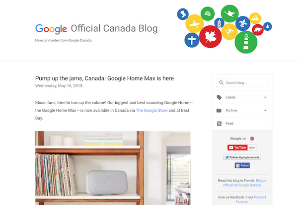 Google製スマートスピーカー最強の「Google Home Max」がカナダで販売開始へ。次は日本進出を期待！