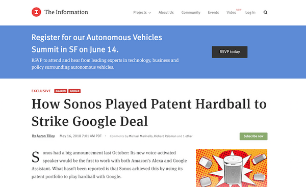 SONOS、Amazon AlexaとGoogle Assistantのマルチアシスタント搭載スマートスピーカーを開発中？