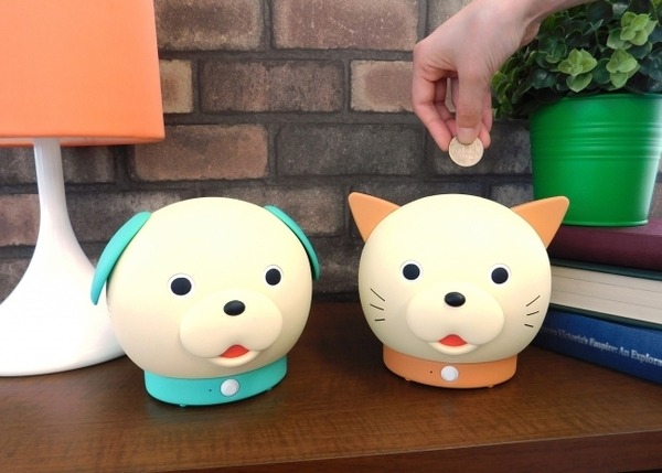 スマート貯金箱「バンクワン」と「バンクニャン」は、貯金額もニュースも教えてくれる　タカラトミーアーツが9月発売へ