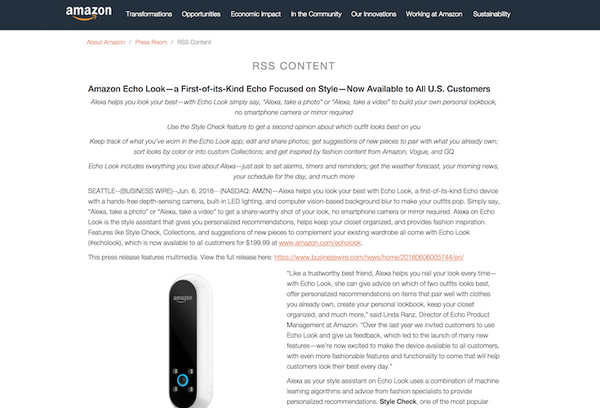 【米国】招待なしでAmazon Echo Lookが購入可能に！セルフィーやファッションチェックに対応