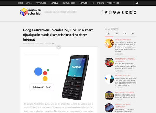 【コロンビア】スマホもネットも不要。ガラケーで電話かけるだけでGoogleアシスタントが使える「My Line powered by Google」が素晴らしい件