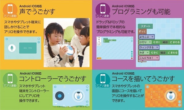 幼児でも直感的な操作が可能なプログラミング知育ロボット「alilo (アリロ)」発売　パネルを並べたり、スマホでプログラミング
