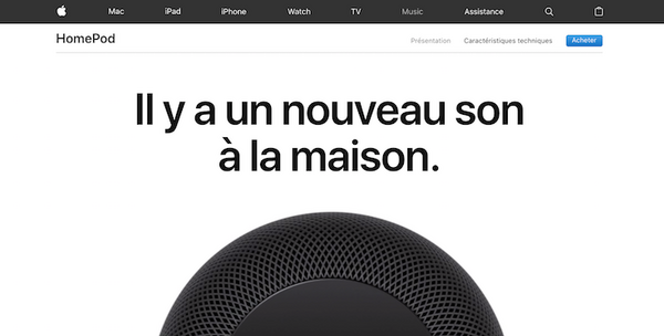 2018年6月18日よりApple「HomePod」がカナダ・フランス・ドイツで販売開始。