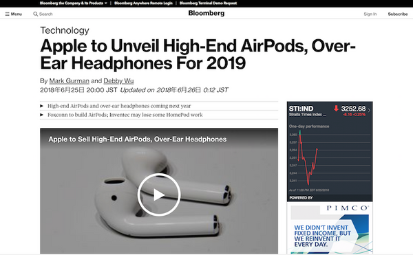 Appleの新HomePod、新AirPods、オーバーイヤーヘッドホンは早ければ2019年に登場か