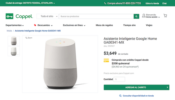 Google Home/Google Home miniがスペイン語に対応し、メキシコで販売開始