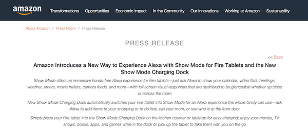 Amazon Fireタブレット向け「Show Mode」対応の純正充電ドック「Show Mode Charging Dock」発表、FireタブレットがEcho Showに変身 ?!