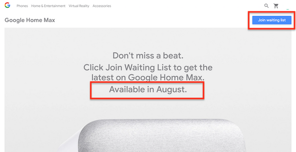 Google Home Maxがオーストラリアで8月発売、イギリス・ドイツも発売間近