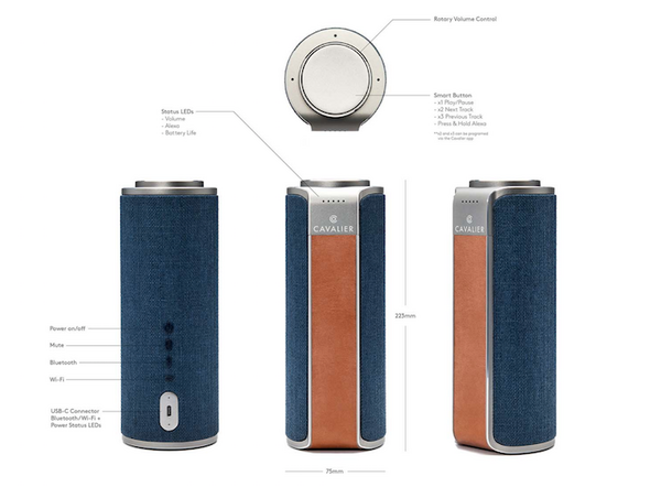 Cavalier Audioがこだわり素材の高級ポータブルスマートスピーカー「The Maverick」を発売。お値段約300ドル