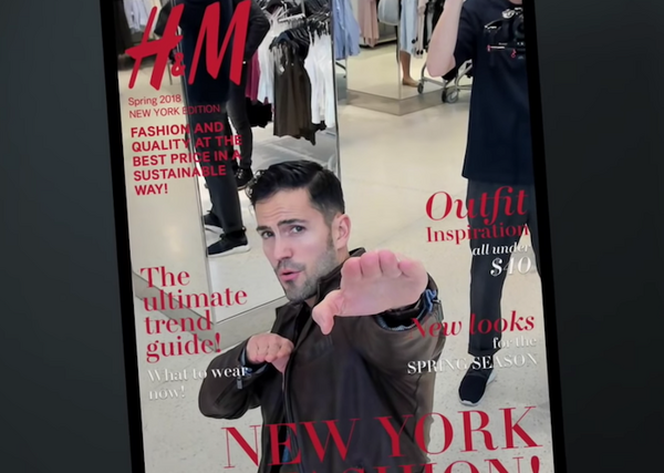 H＆Mタイムズスクエア店で「ボイスインタラクティブミラー」を導入