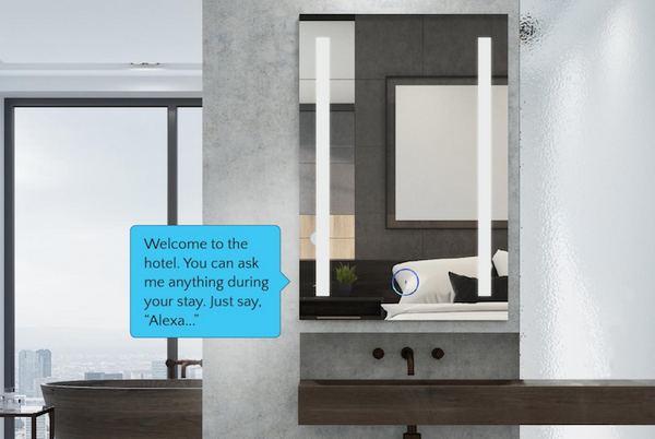 米SéuraがAmazon Alexa搭載のスマートミラーを発表。ホテル向けエディションも用意。