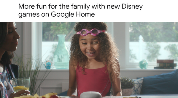 米国のGoogle Homeにディズニーの新たな子ども向け音声ゲームが登場