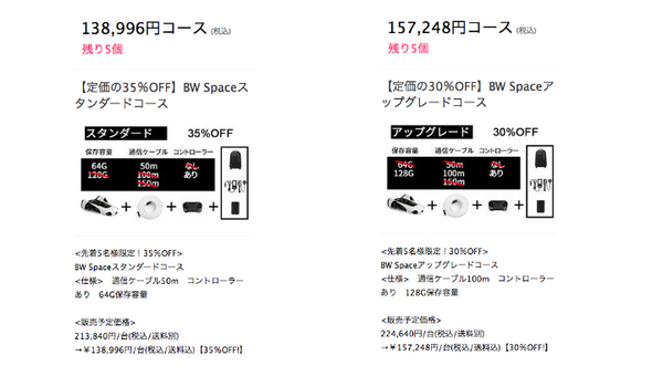 4Kビデオも撮影可能な水中ドローン「BW Space」、「Makuake」にて限定先行販売を開始