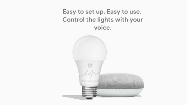 米グーグル、Google Home MiniとGE製スマートライトを同梱した「Google Smart Light Starter Kit」を発表