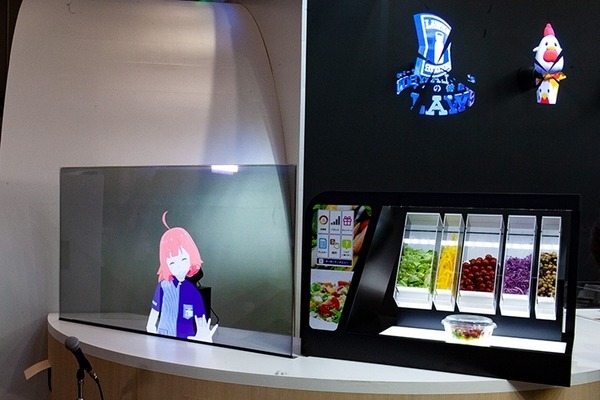 ローソンが見せる未来のコンビニ像　投影キャラクターによる接客と無人自動店舗