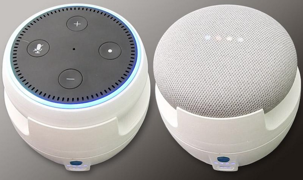 Google Home Mini / Amazon Echo Dot(2nd)兼用のモバイルバッテリーケース「Grabbatt」登場。Qiワイヤレス給電にも対応。