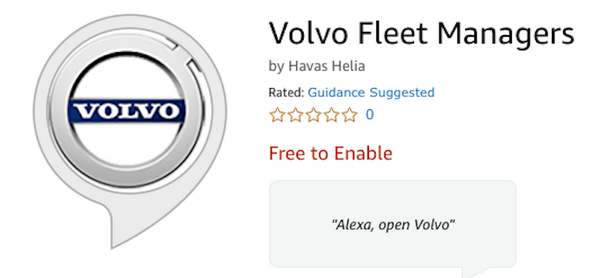 Volvoがトラック車両管理向けAmazon Alexaスキルをリリース。乗用車向けはAndroid Autoを採用。