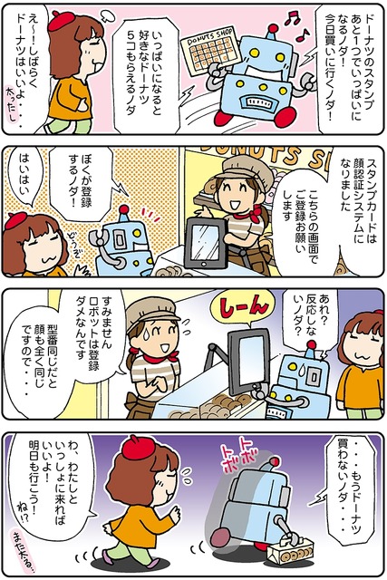 【連載マンガ ロボクン vol.107】スタンプカードは「顔認証」