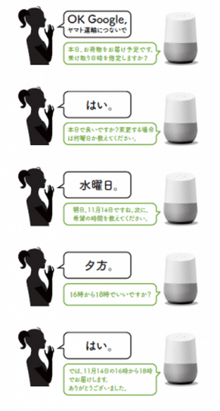 ヤマトが配送する荷物の状況を「Google Home」が教えてくれる音声サービス 本日からスタート！！