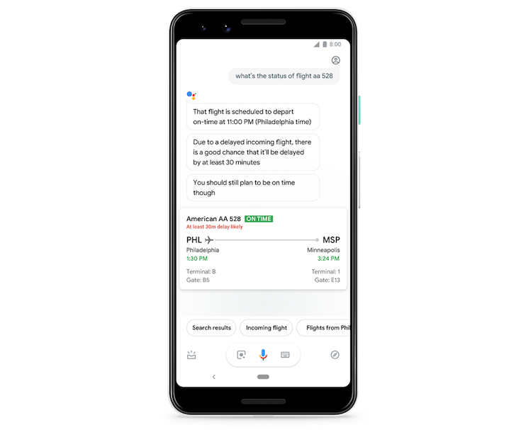 Googleアシスタント、飛行機の遅延情報をプッシュ通知可能に　機械学習で85%以上の精度