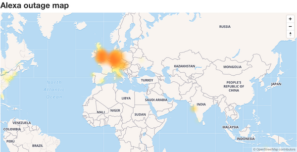 イギリス、ドイツ、ヨーロッパの一部でAmazon Alexaのサーバーがダウン。クリスマスでEchoユーザー激増が原因？