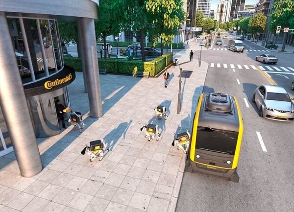 夜は自動運転タクシー、昼は「ロボット犬」を積んで宅配　独・コンチネンタルが示す未来　#CES2019