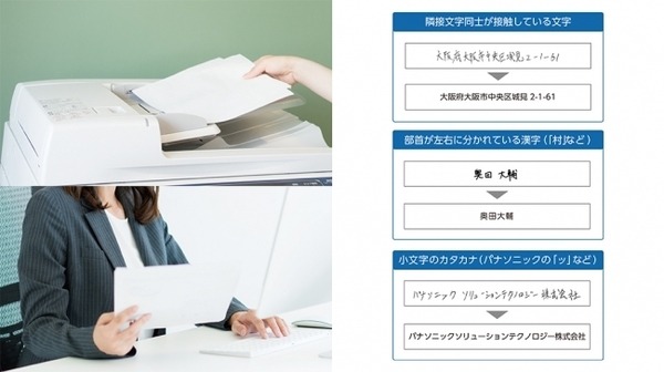 AIで手書き文字の誤読を75％削減　パナソニック「帳票認識ライブラリー」