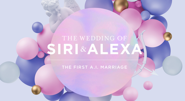 ついにAI同士が結婚?! AlexaとSiriのウェディング動画が公開中