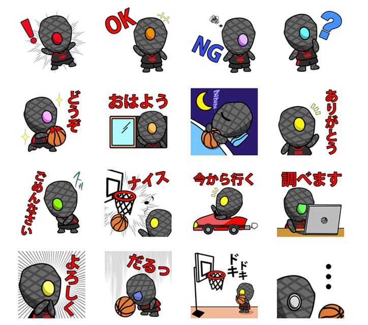 AIバスケットボールロボット「CUE（キュー）」のLINEスタンプが登場！