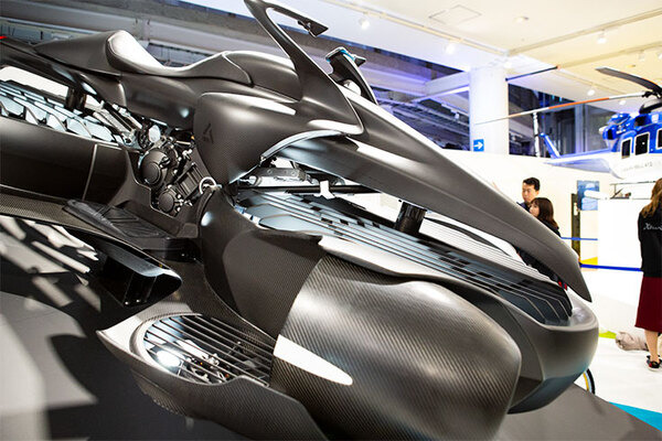 エアモビリティ「空飛ぶバイク」のしくみ　A.L.I.が来年発売・2023年に公道含めた実用化を目指す　東京モーターショー2019速報