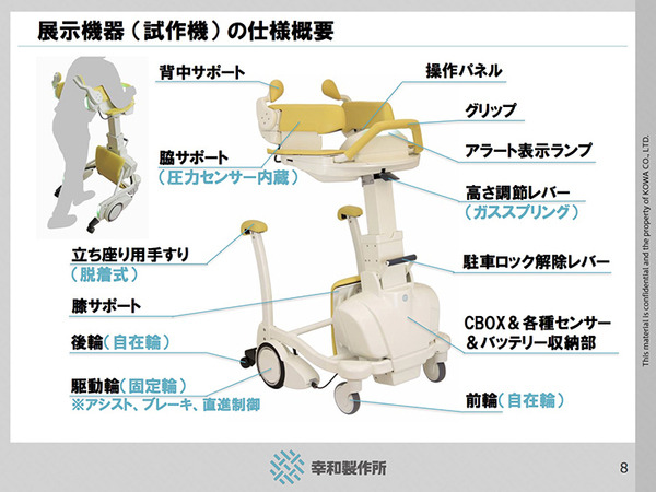 幸和製作所と産総研、転倒防止ロボット歩行車を開発 座らせきり介護ゼロを目指す