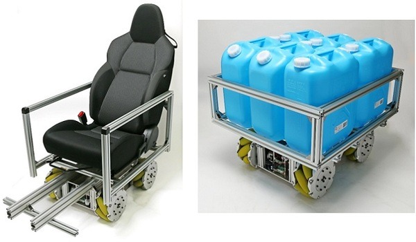 可搬重量約120kg　ヴイストンの研究開発用台車ロボット「メカナムローバーG120」発売　国際ロボット展で展示